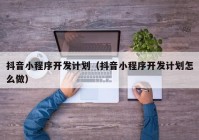 抖音小程序開發(fā)計(jì)劃（抖音小程序開發(fā)計(jì)劃怎么做）